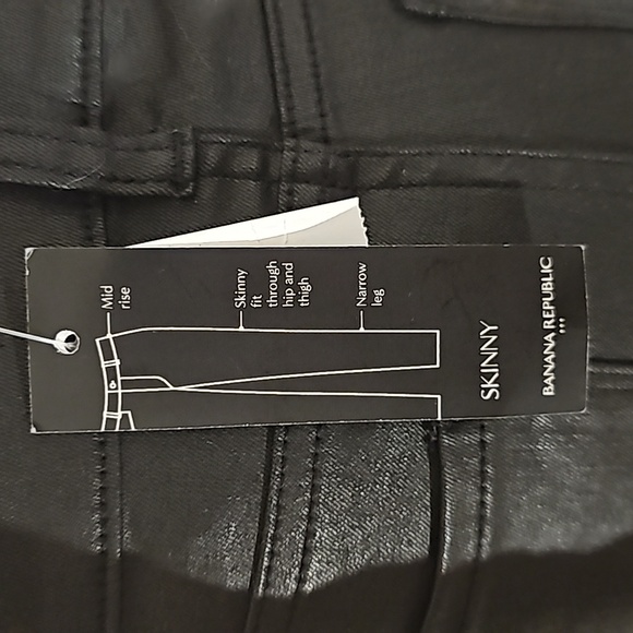 Banana Republic Factory Black Coated Skinny ankle fit jean Size 28/6R $89 NWT - Picture 12 of 16